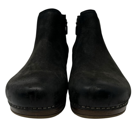 Dansko Black Leather Ankle Booties - Picture 4 of 9